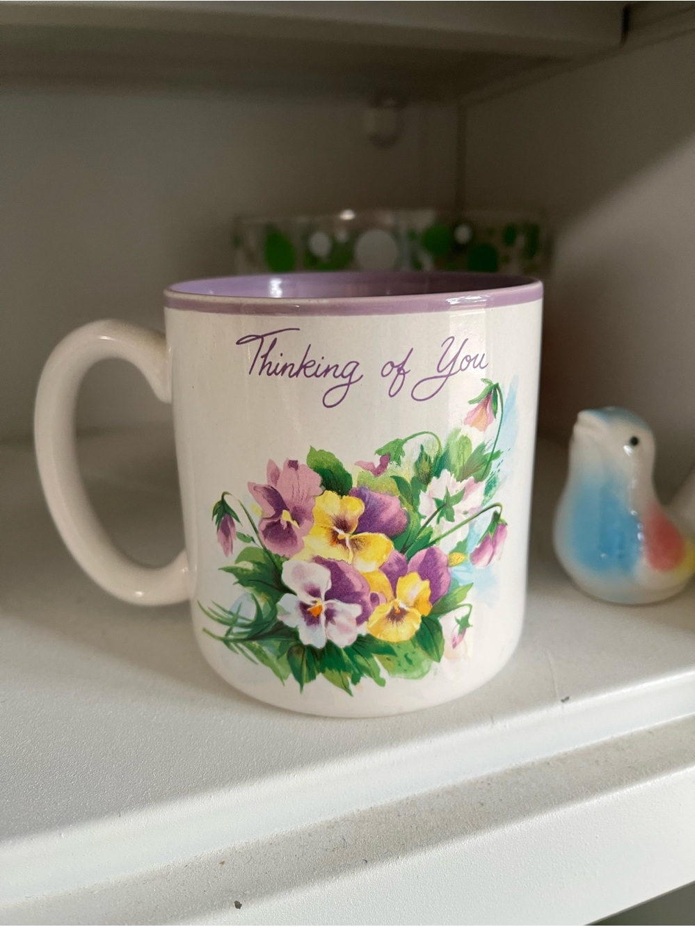 Pansy thinking of you mug